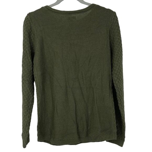 CROFT & BARROW HUNTER GREEN SOFT CLASSIC CHIC KNIT SWEATER SMALL - Picture 2 of 3